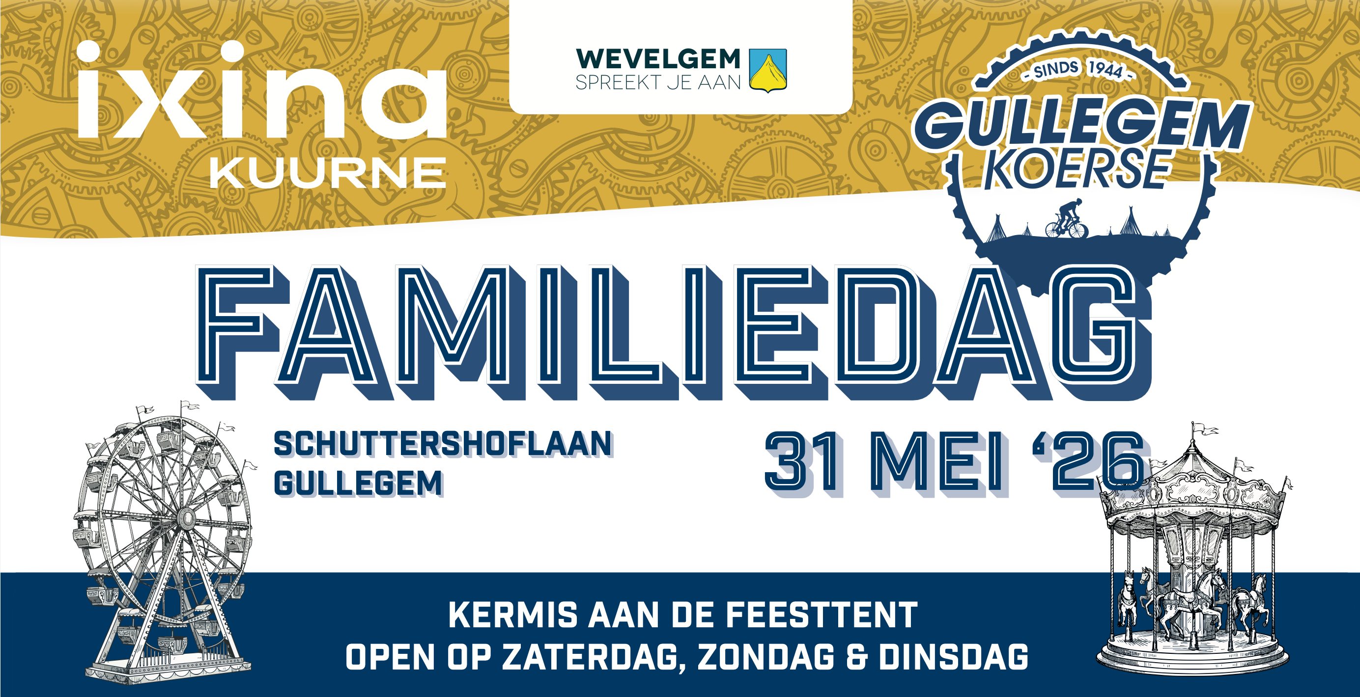 Groot feest voor jong en oud: Familiedag Gullegem Koerse op 31 mei!